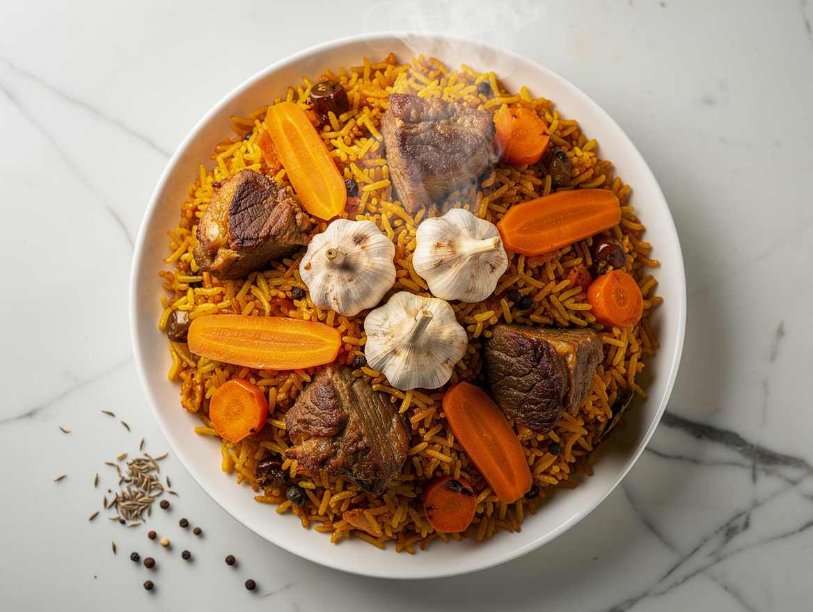Плов с курицей и морковью
